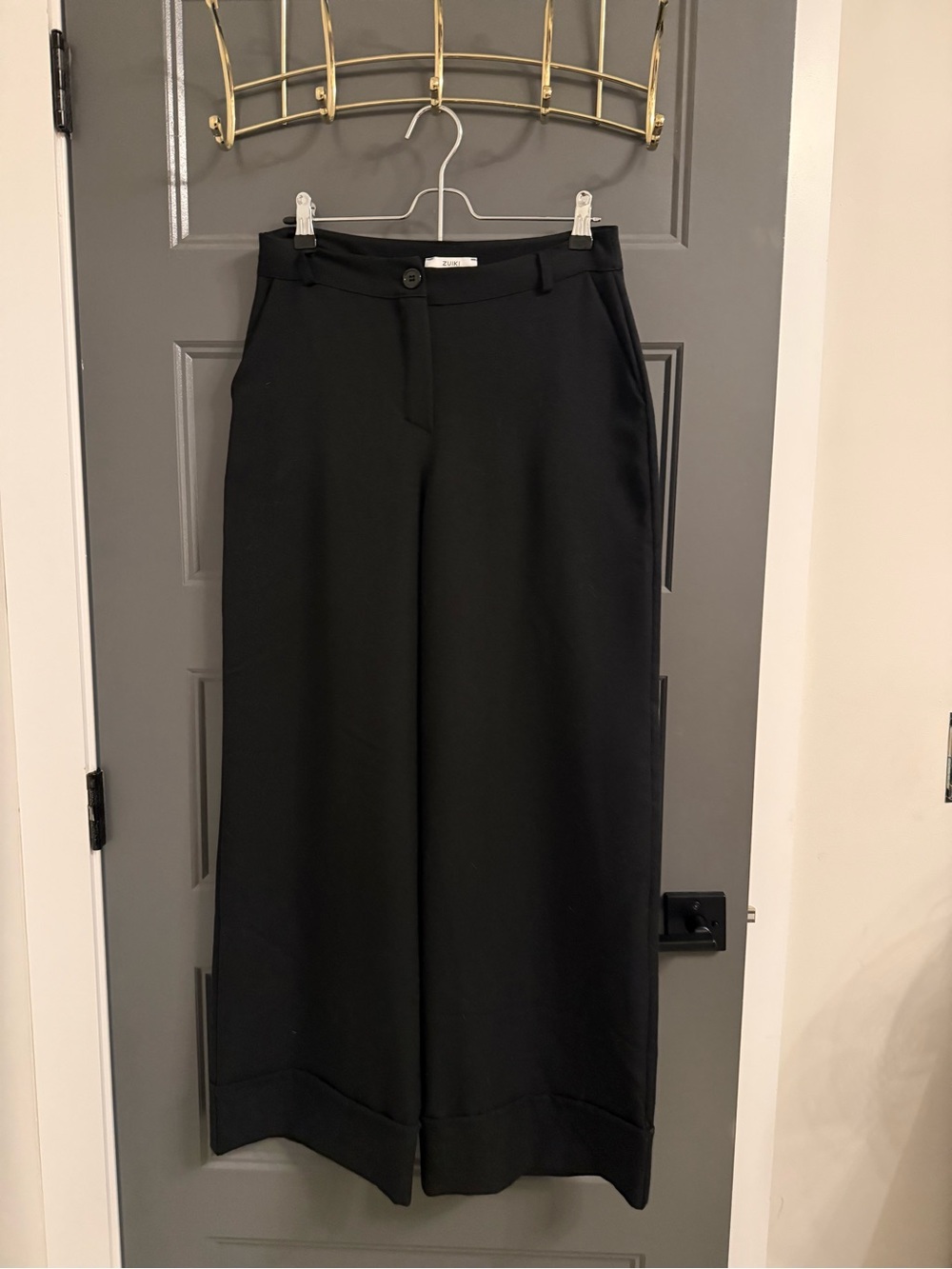 Zuiki Wide Leg Black Dress Pants - Women